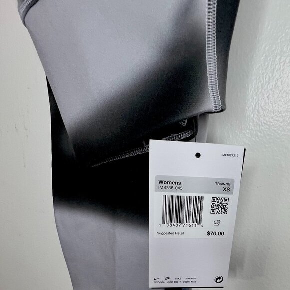 Nike Women's One Dri-FIT High-Waisted Blur 7/8 Leggings XS Off Noir NWT - Picture 2 of 8